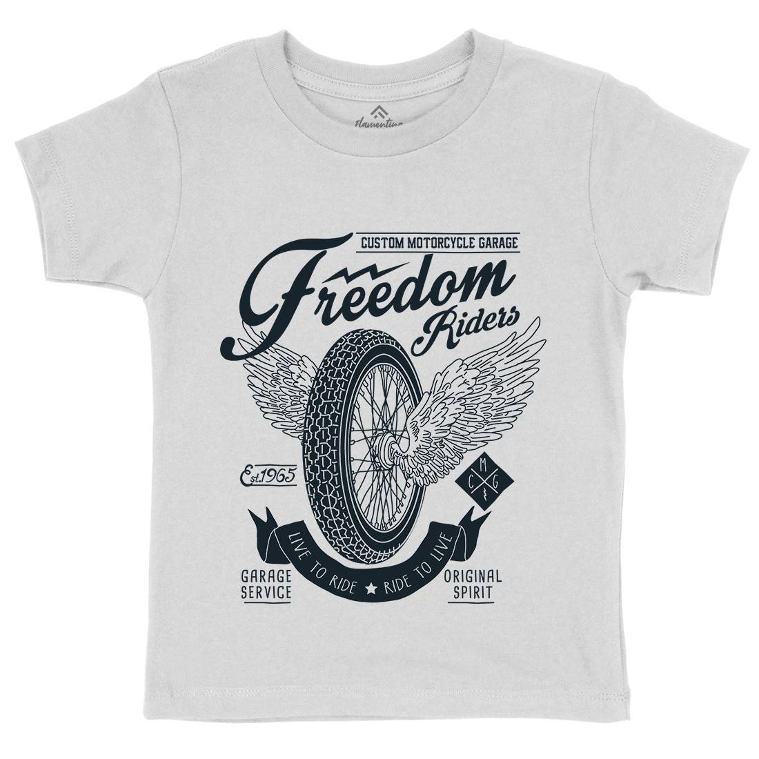 Freedom Riders Kids Organic Crew Neck T-Shirt Motorcycles A989