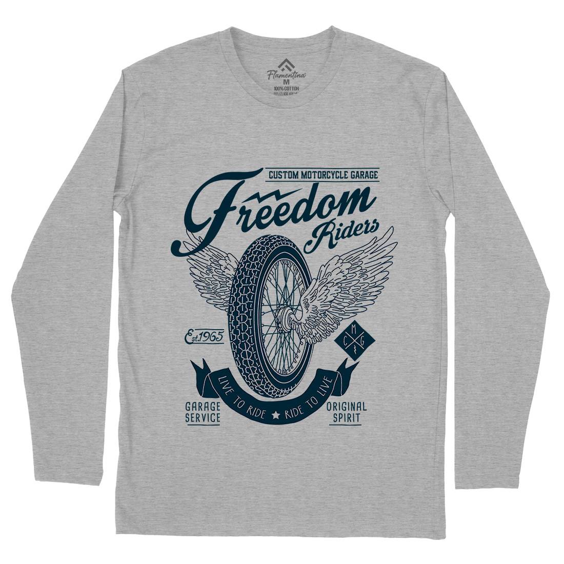 Freedom Riders Mens Long Sleeve T-Shirt Motorcycles A989