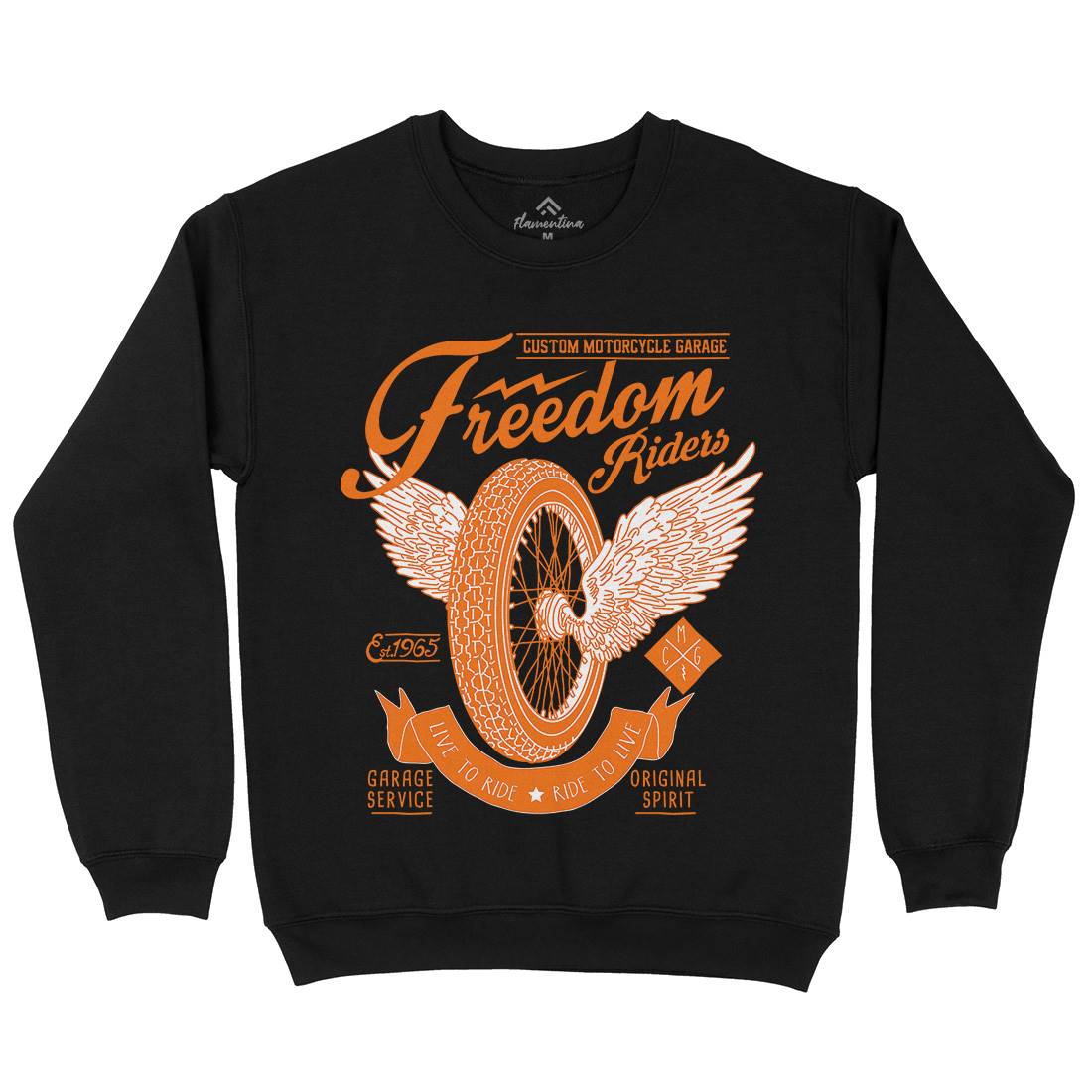 Freedom Riders Mens Crew Neck Sweatshirt Motorcycles A989