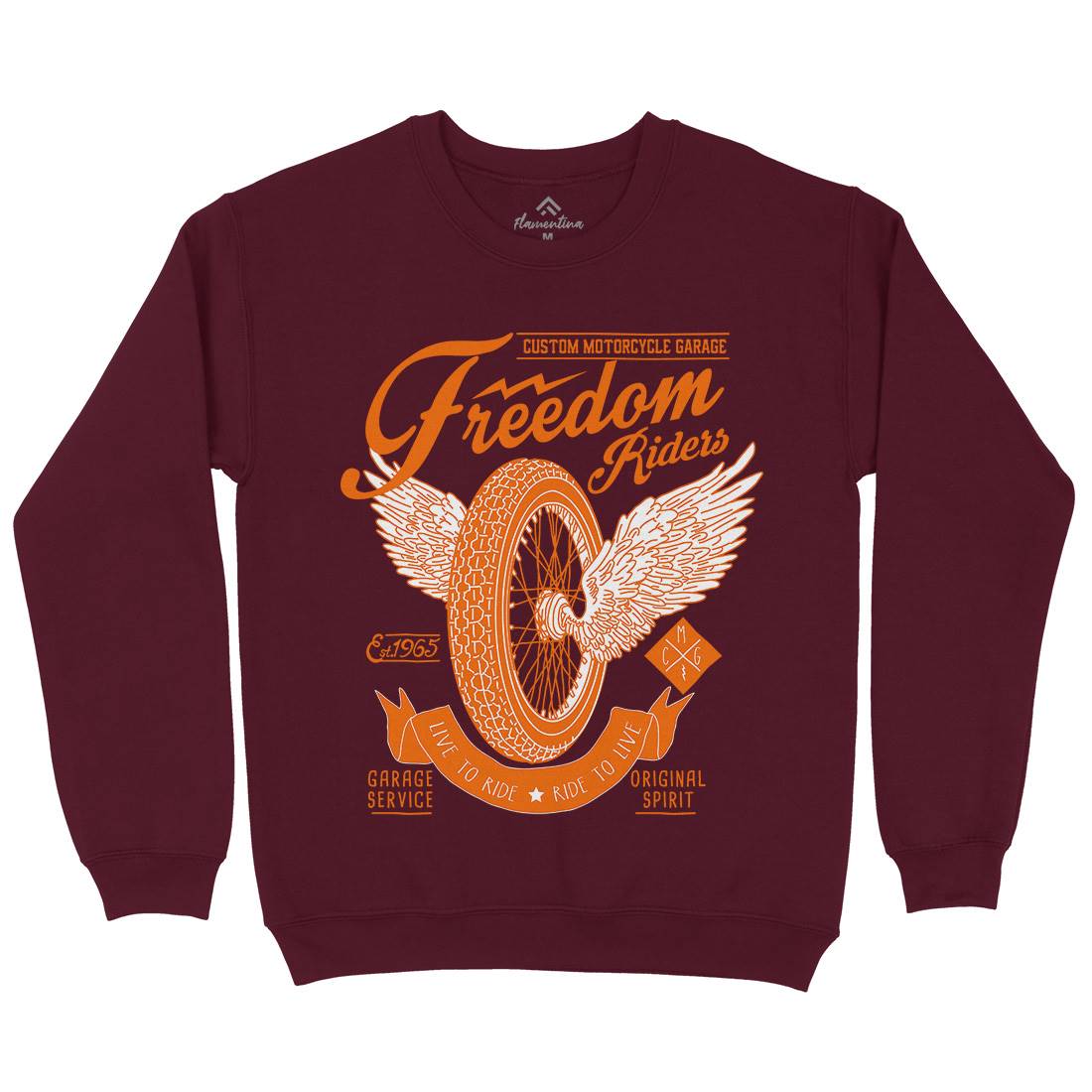 Freedom Riders Mens Crew Neck Sweatshirt Motorcycles A989