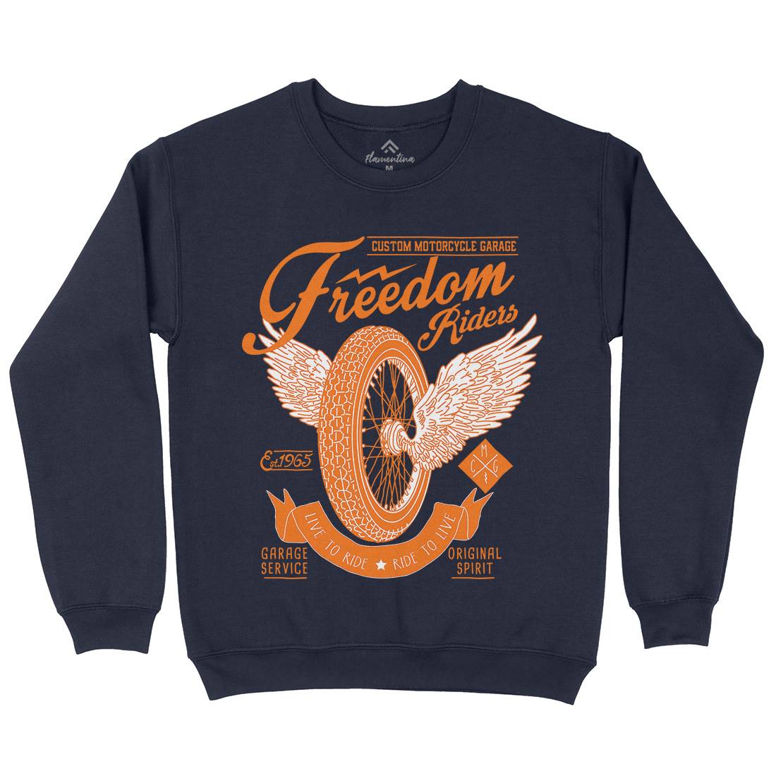 Freedom Riders Mens Crew Neck Sweatshirt Motorcycles A989