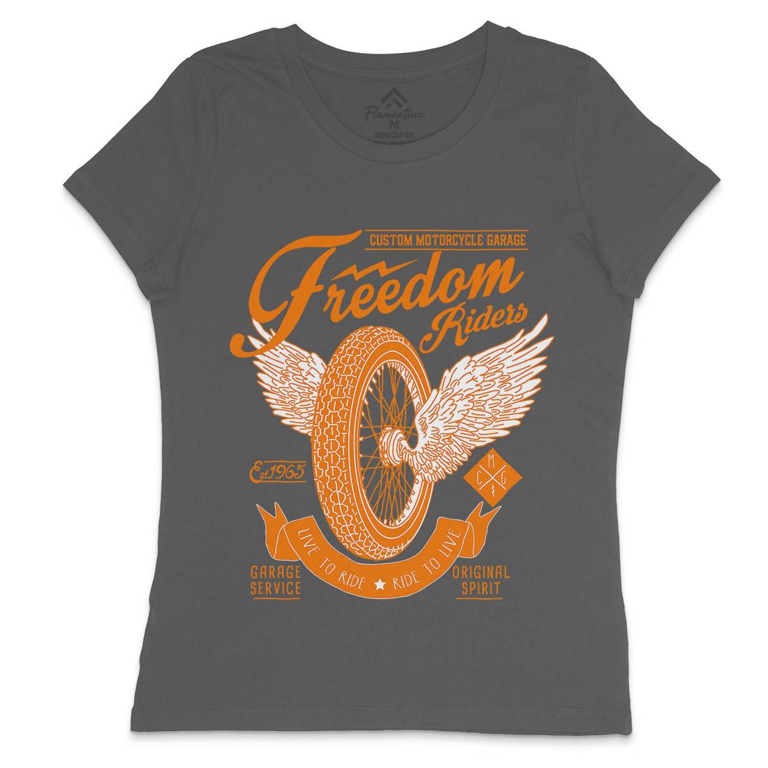 Freedom Riders Womens Crew Neck T-Shirt Motorcycles A989