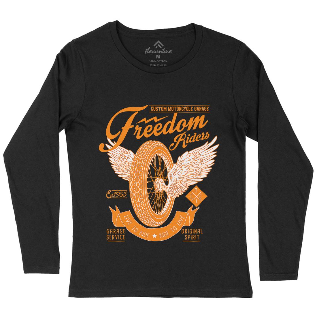 Freedom Riders Womens Long Sleeve T-Shirt Motorcycles A989
