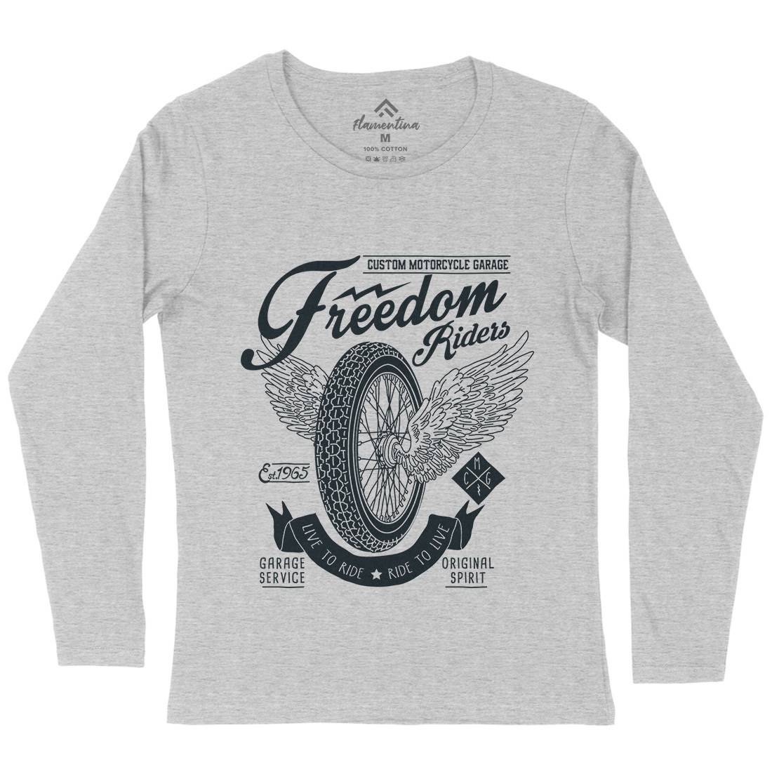 Freedom Riders Womens Long Sleeve T-Shirt Motorcycles A989