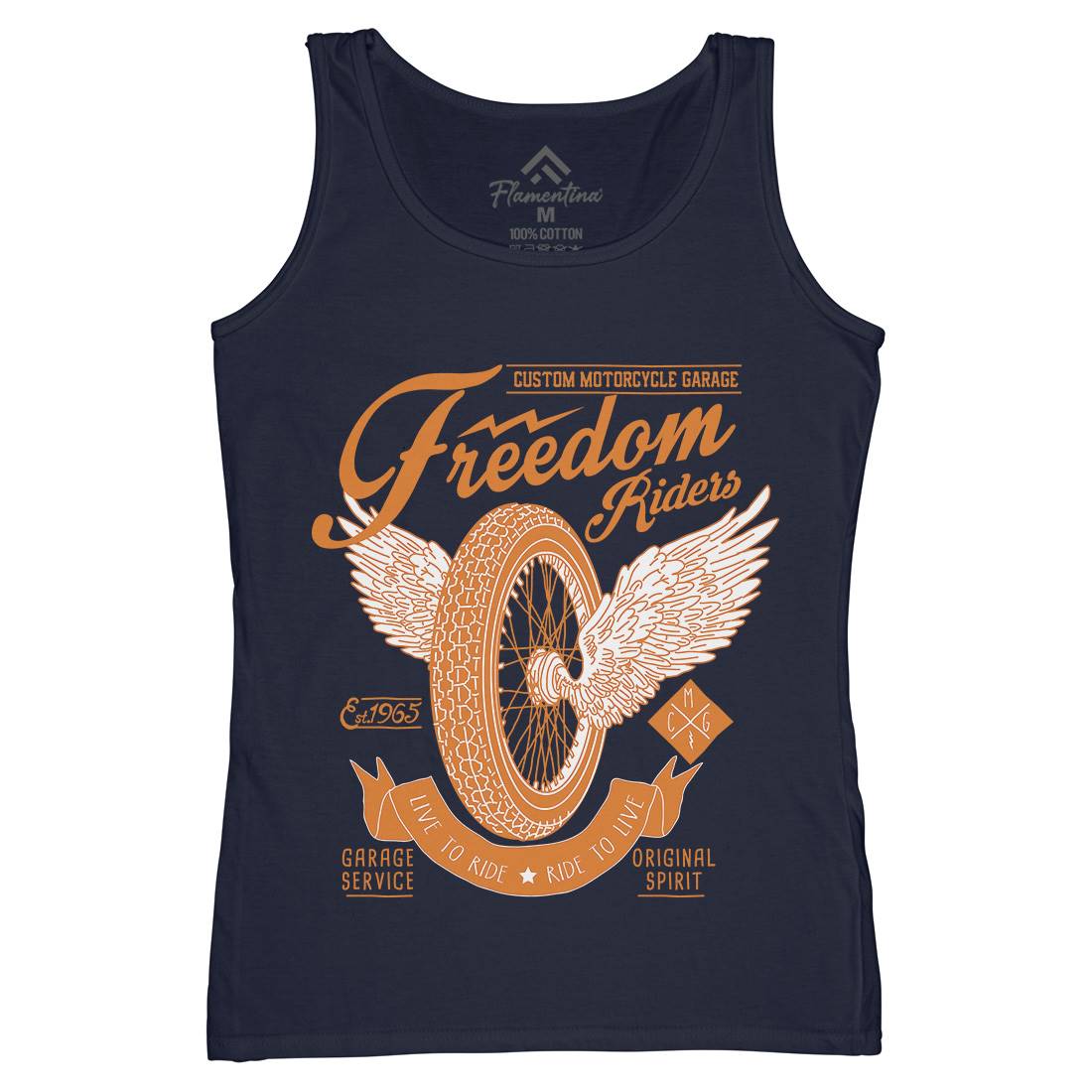 Freedom Riders Womens Organic Tank Top Vest Motorcycles A989