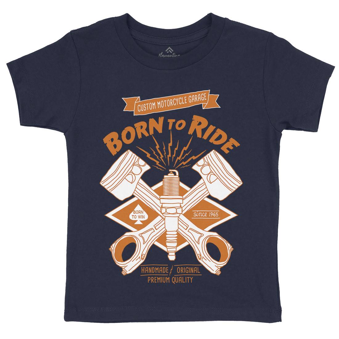 Born To Ride Kids Crew Neck T-Shirt Motorcycles A990