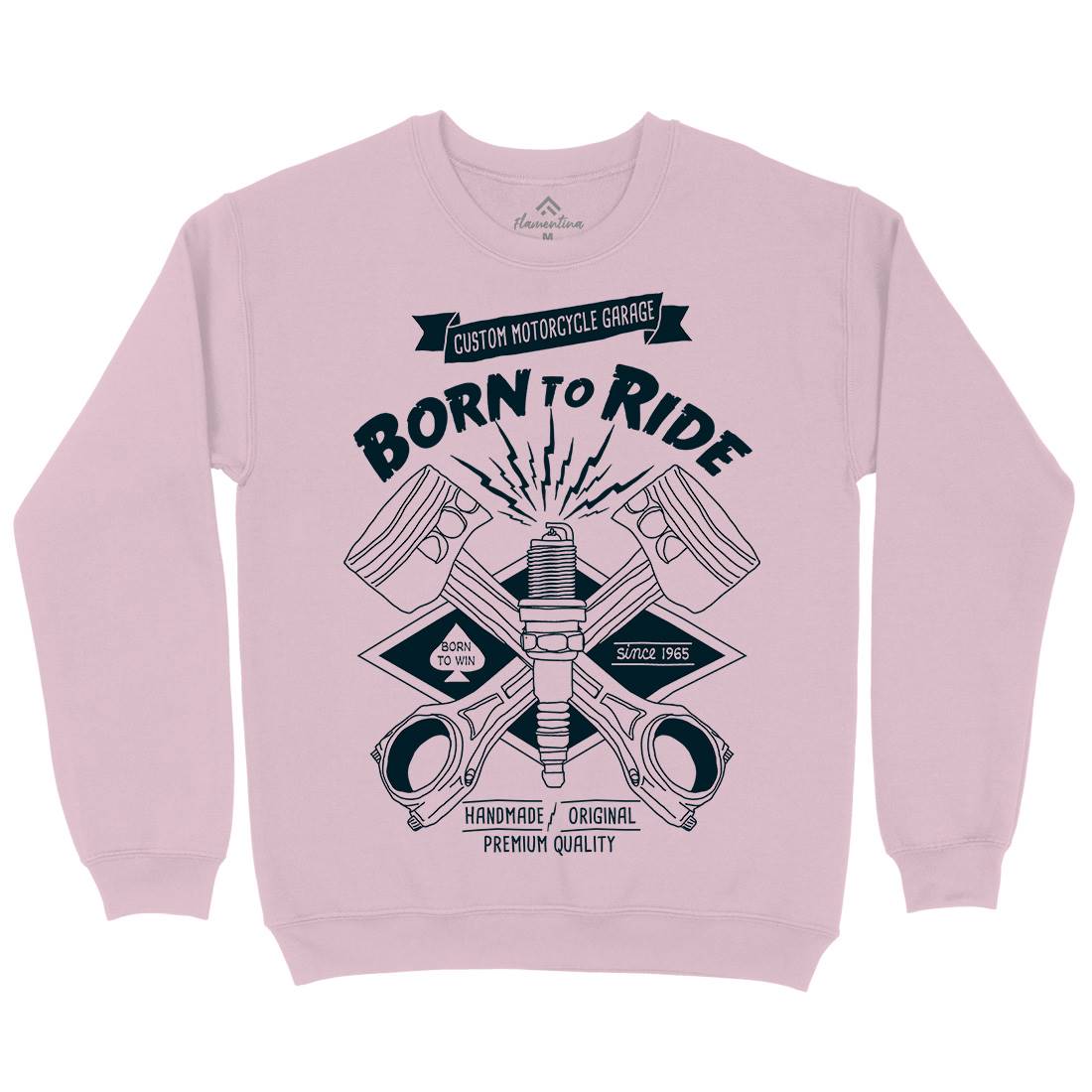 Born To Ride Kids Crew Neck Sweatshirt Motorcycles A990