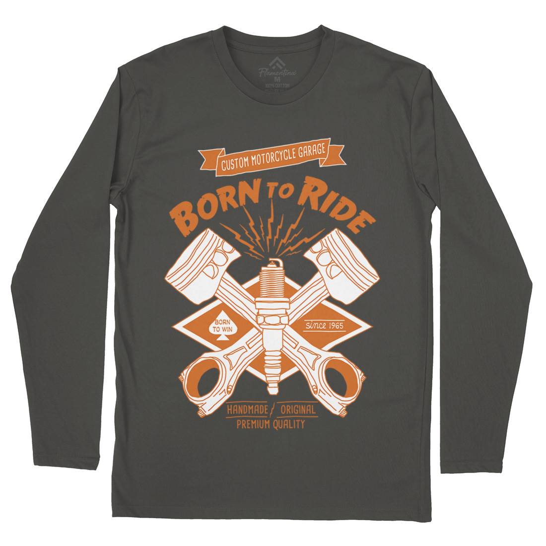 Born To Ride Mens Long Sleeve T-Shirt Motorcycles A990