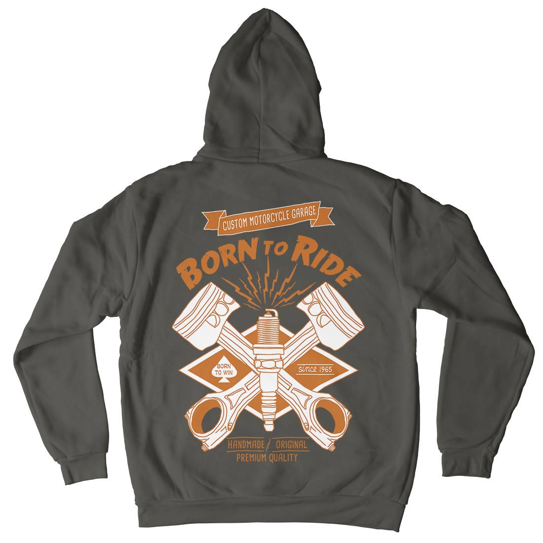 Born To Ride Kids Crew Neck Hoodie Motorcycles A990