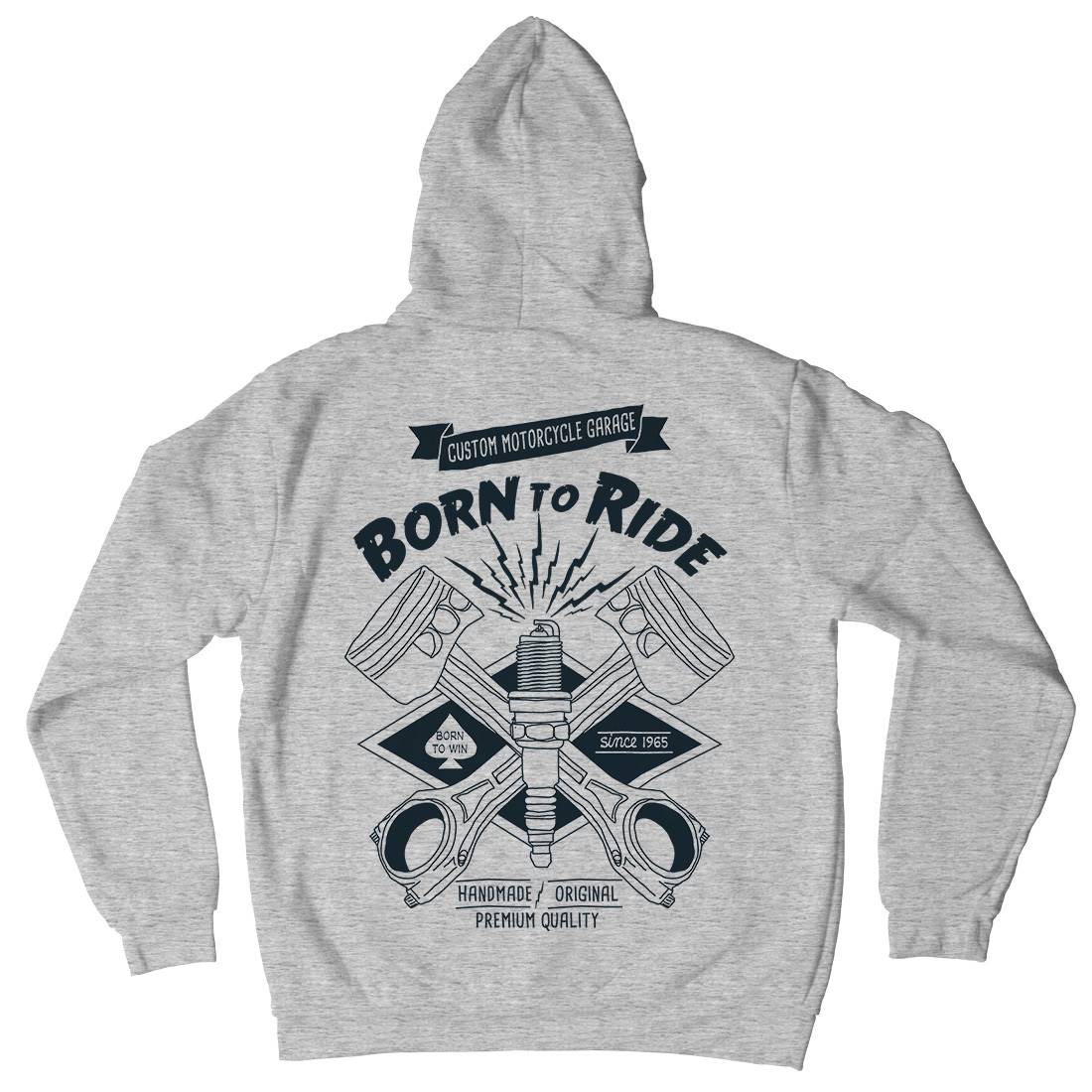 Born To Ride Kids Crew Neck Hoodie Motorcycles A990