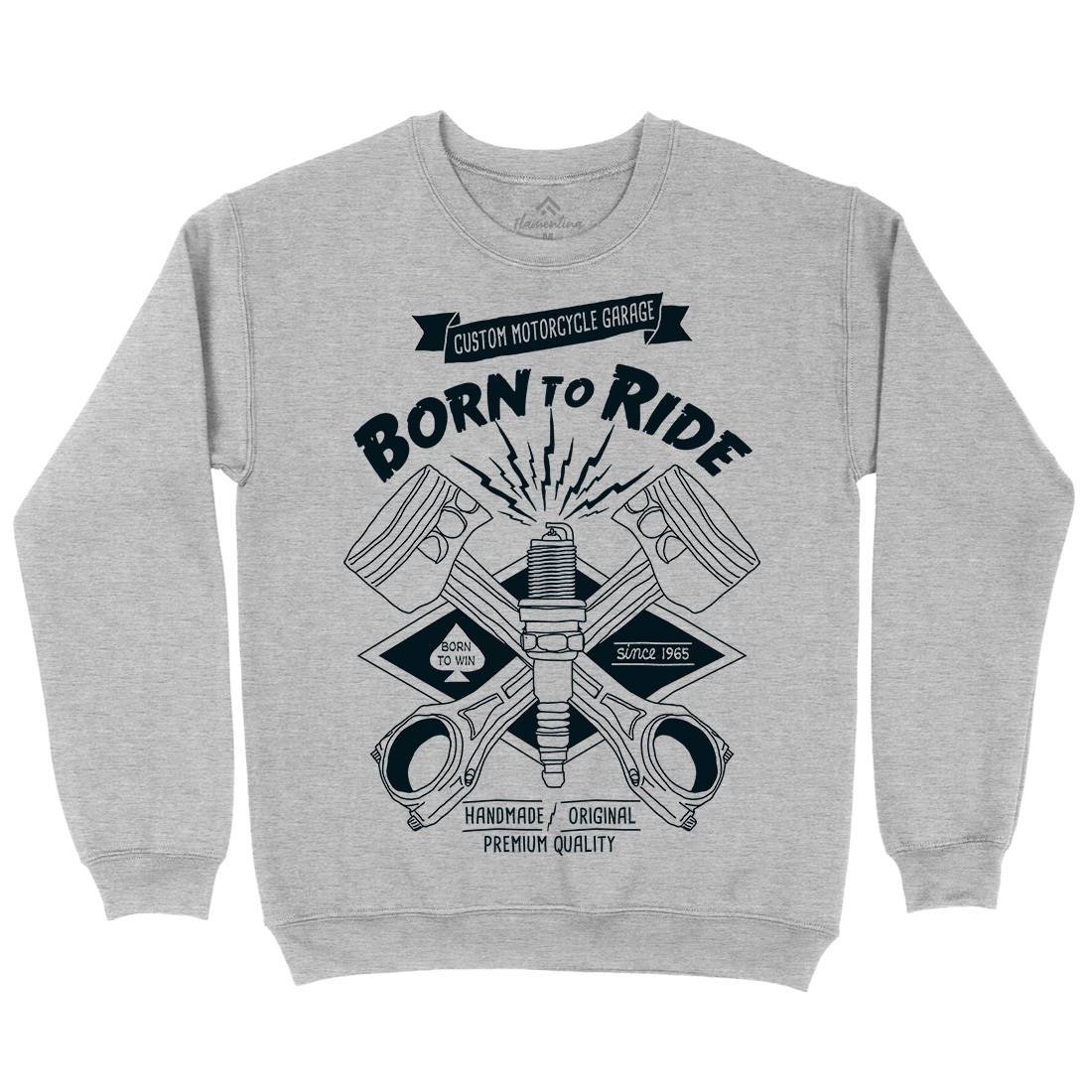 Born To Ride Kids Crew Neck Sweatshirt Motorcycles A990