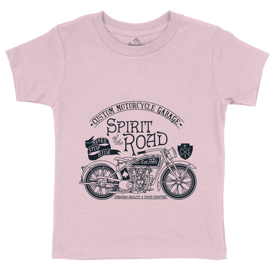 Spirit Of The Road Kids Organic Crew Neck T-Shirt Motorcycles A991