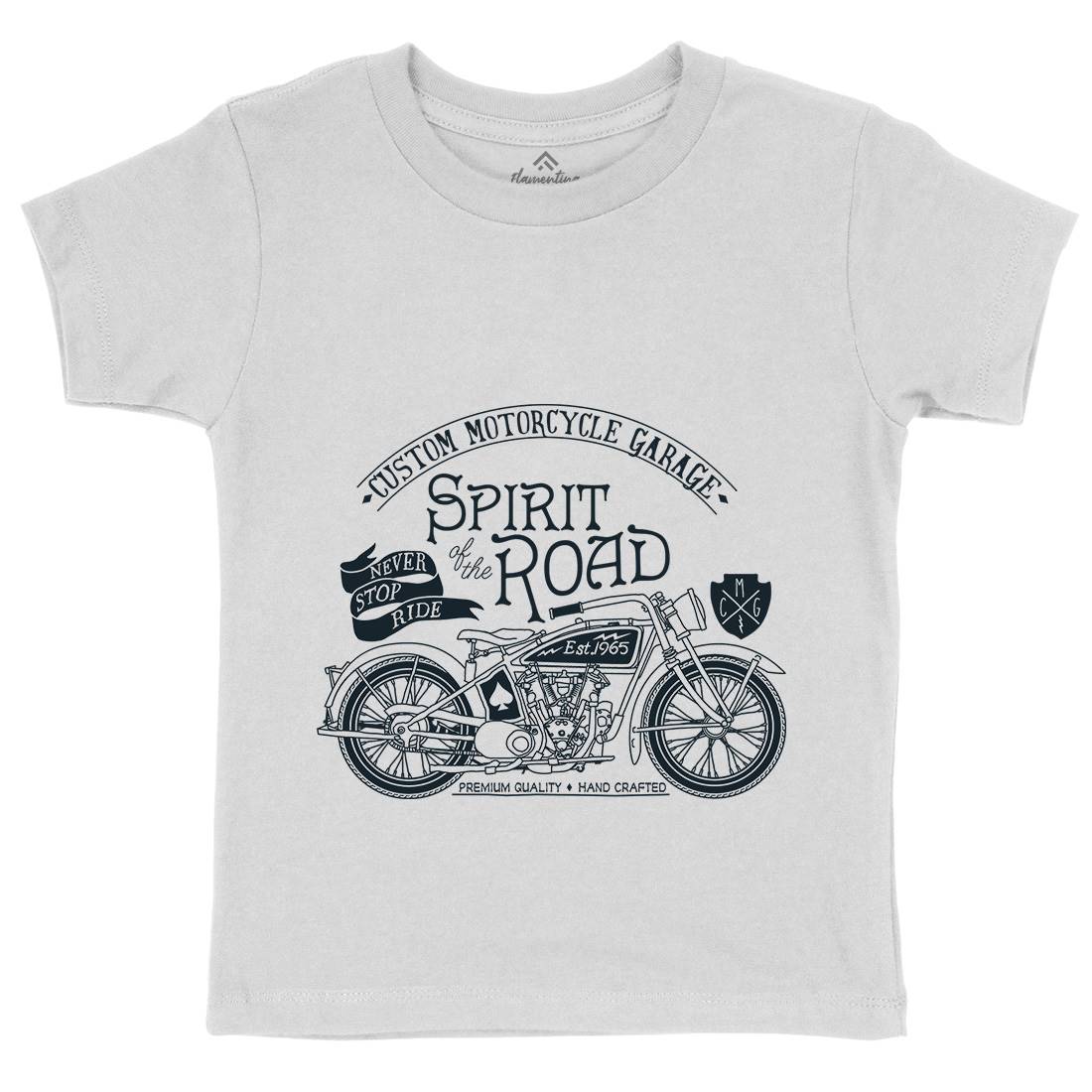 Spirit Of The Road Kids Organic Crew Neck T-Shirt Motorcycles A991