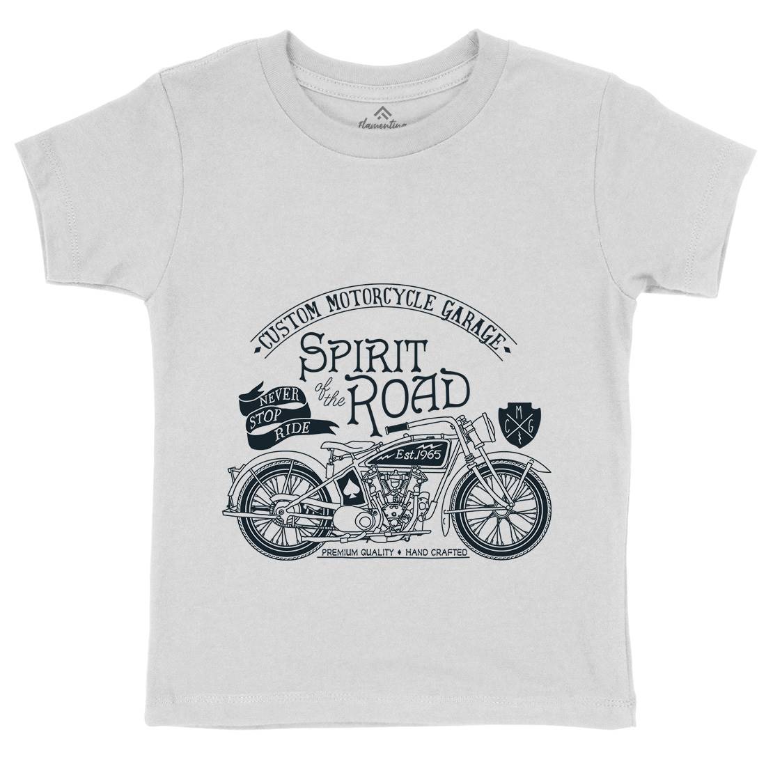 Spirit Of The Road Kids Crew Neck T-Shirt Motorcycles A991