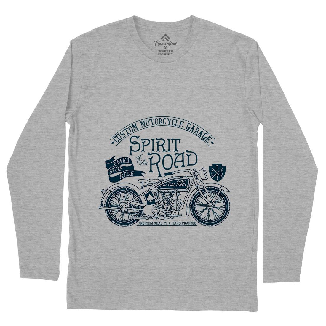Spirit Of The Road Mens Long Sleeve T-Shirt Motorcycles A991