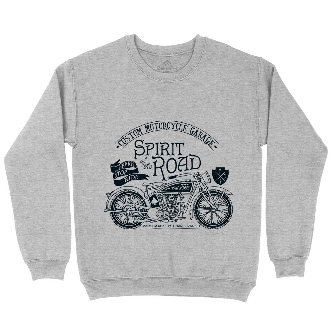 Spirit Of The Road Mens Crew Neck Sweatshirt Motorcycles A991