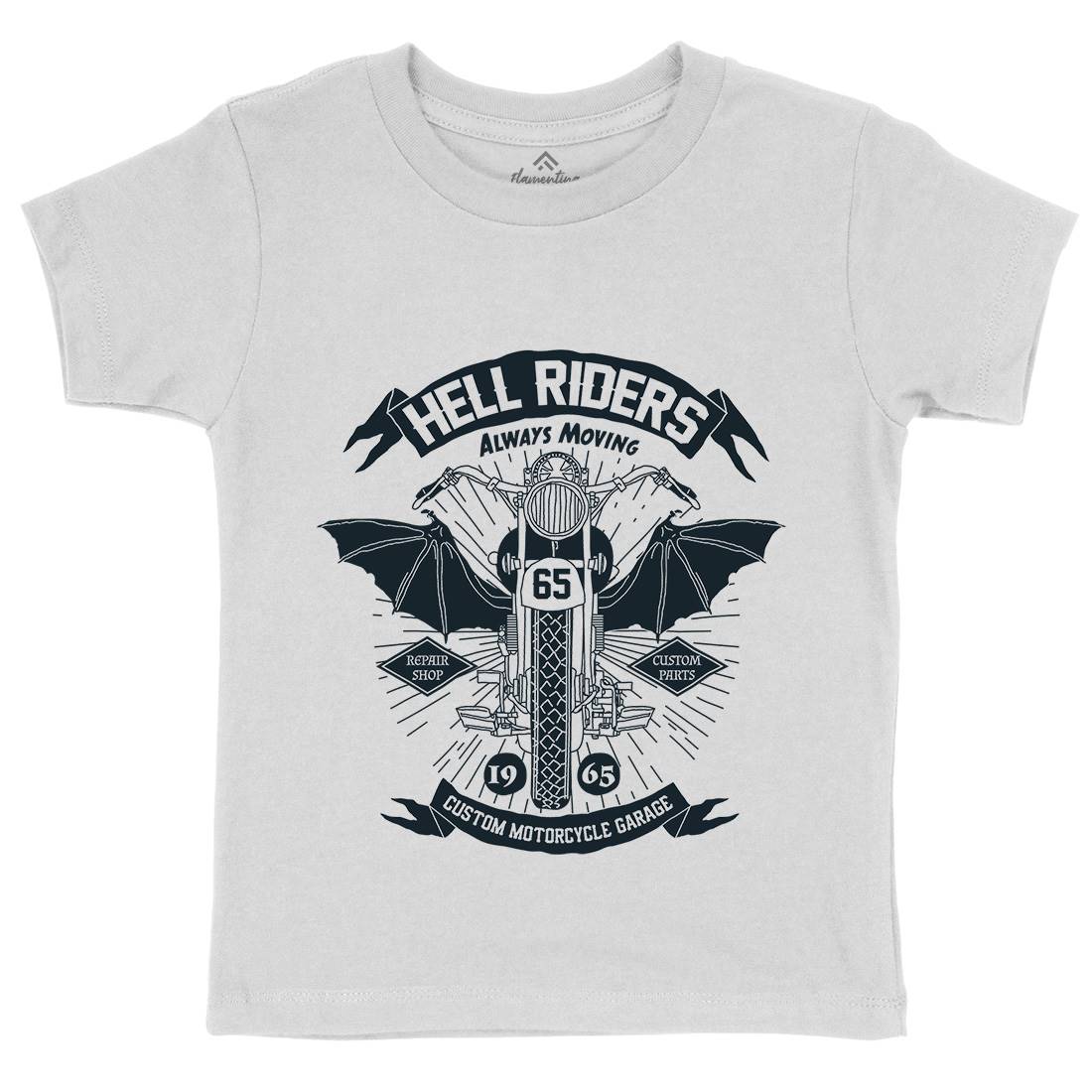 Hell Riders Kids Crew Neck T-Shirt Motorcycles A992