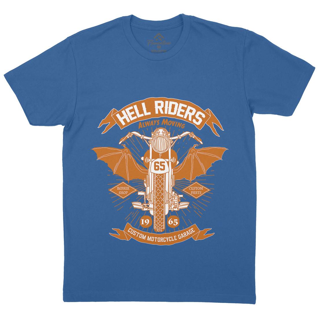 Hell Riders Mens Crew Neck T-Shirt Motorcycles A992