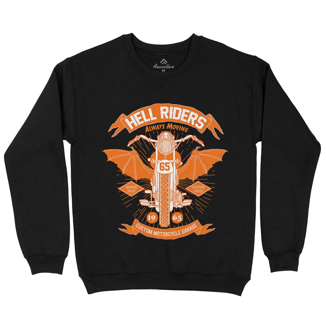 Hell Riders Mens Crew Neck Sweatshirt Motorcycles A992