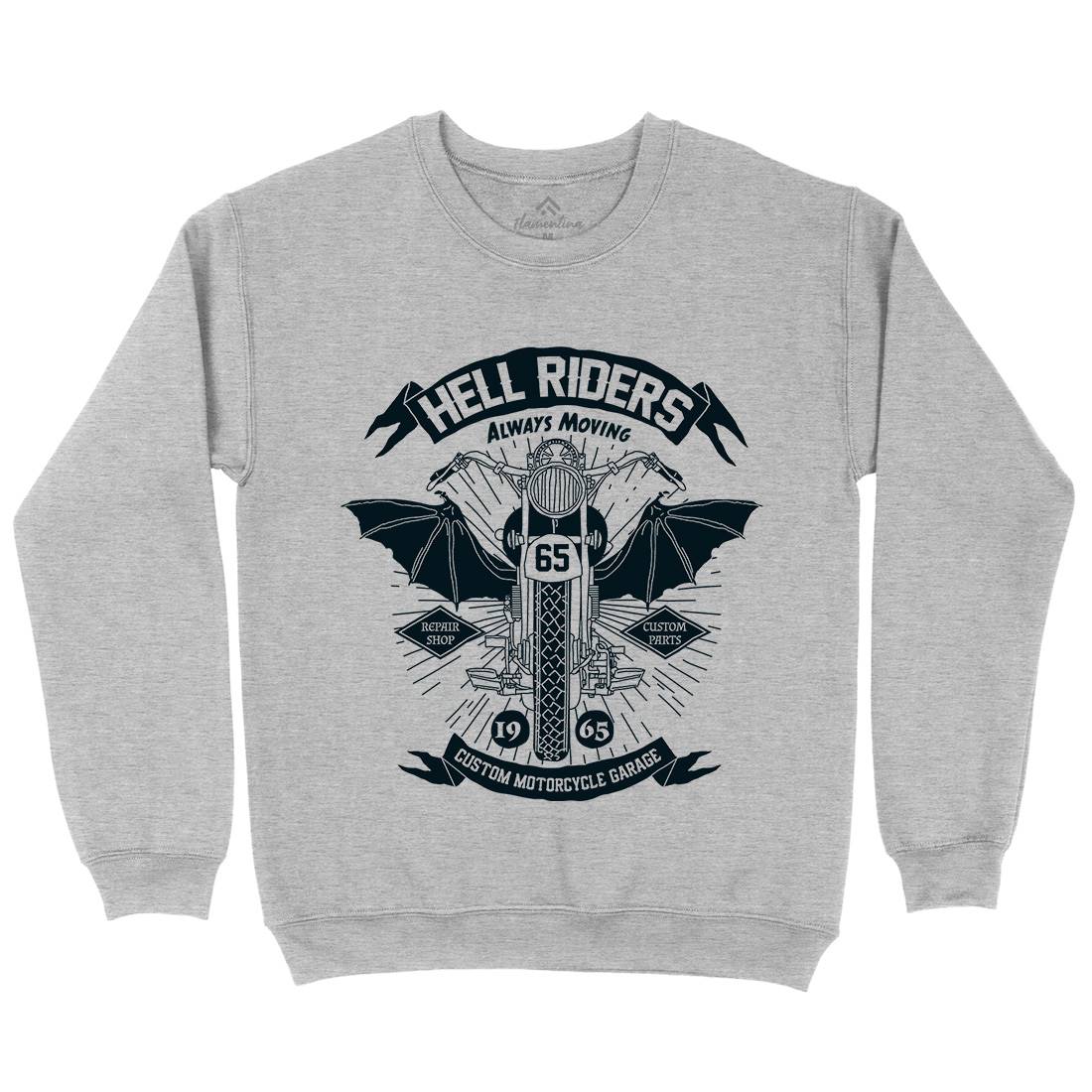 Hell Riders Mens Crew Neck Sweatshirt Motorcycles A992