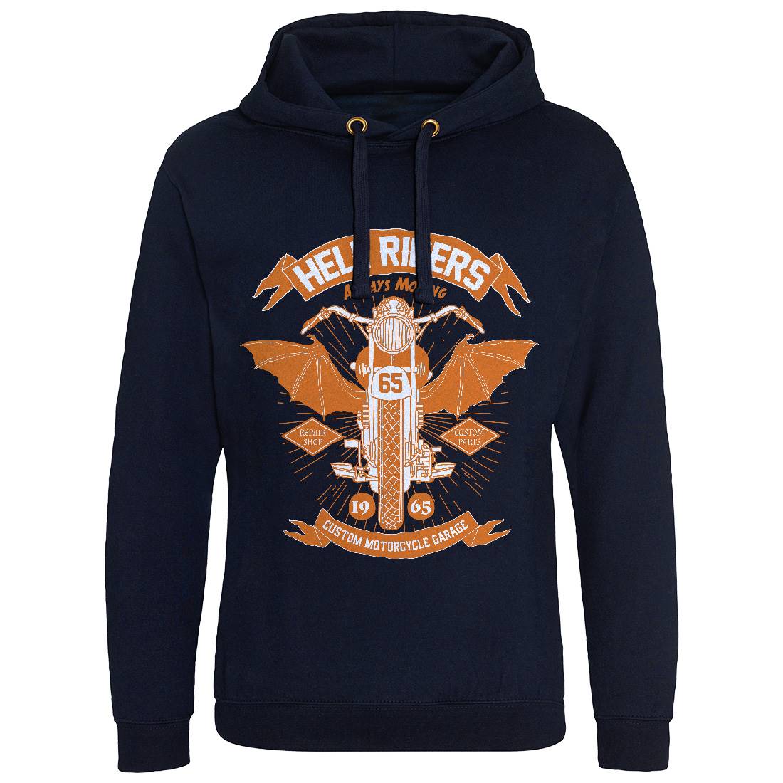 Hell Riders Mens Hoodie Without Pocket Motorcycles A992