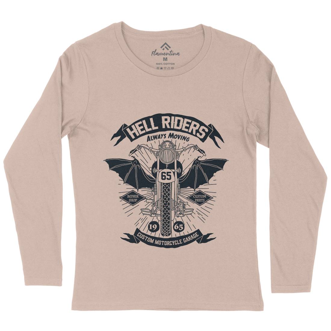 Hell Riders Womens Long Sleeve T-Shirt Motorcycles A992