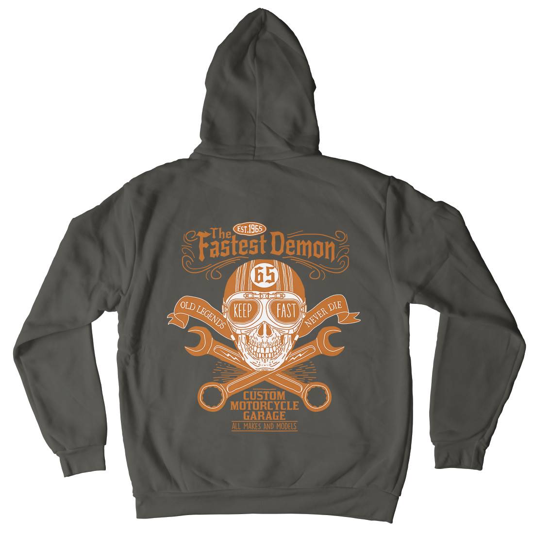 Fastest Demon Mens Hoodie With Pocket Motorcycles A993
