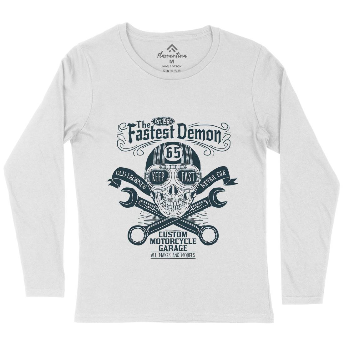 Fastest Demon Womens Long Sleeve T-Shirt Motorcycles A993