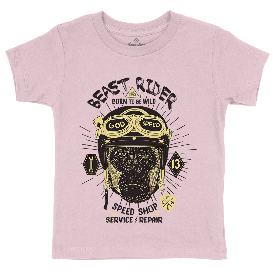 Beast Rider Kids Crew Neck T-Shirt Motorcycles A994