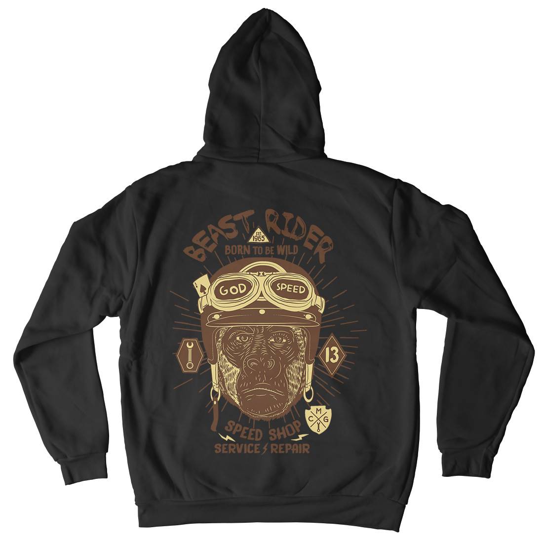 Beast Rider Kids Crew Neck Hoodie Motorcycles A994