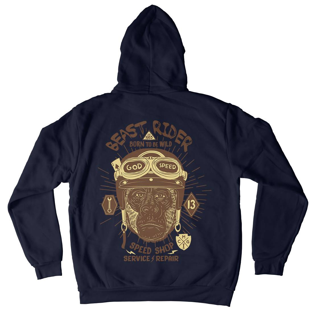 Beast Rider Kids Crew Neck Hoodie Motorcycles A994