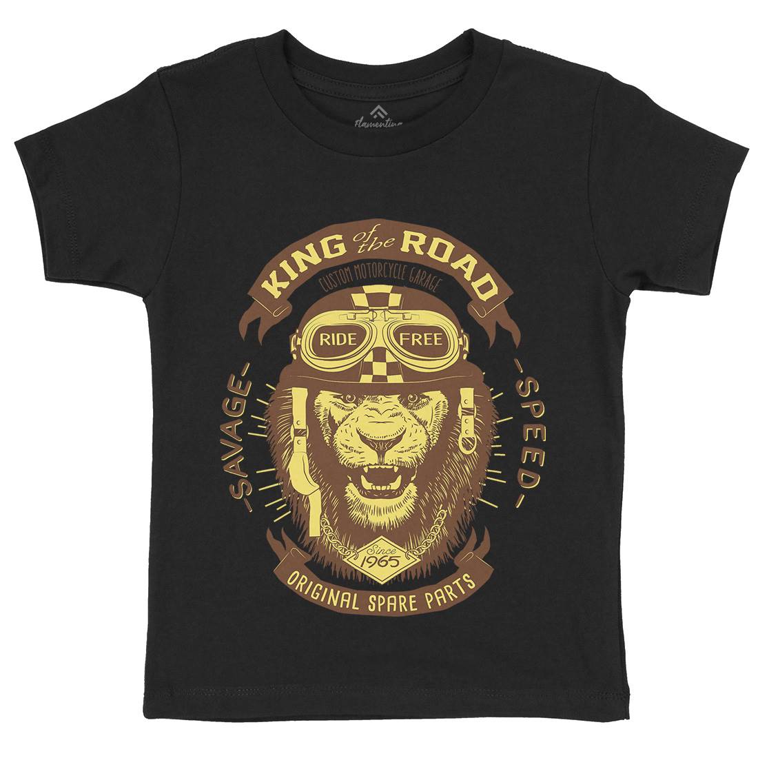 King Of The Road Kids Organic Crew Neck T-Shirt Motorcycles A995