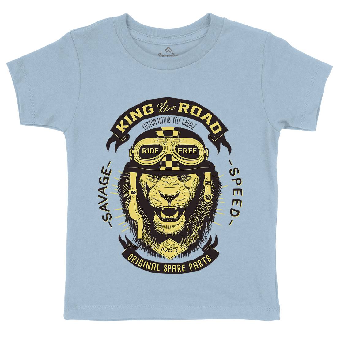 King Of The Road Kids Organic Crew Neck T-Shirt Motorcycles A995