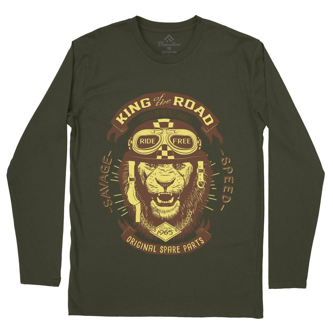 King Of The Road Mens Long Sleeve T-Shirt Motorcycles A995