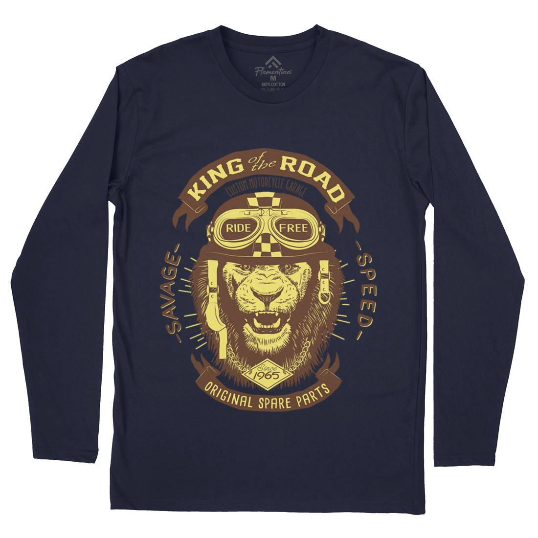 King Of The Road Mens Long Sleeve T-Shirt Motorcycles A995