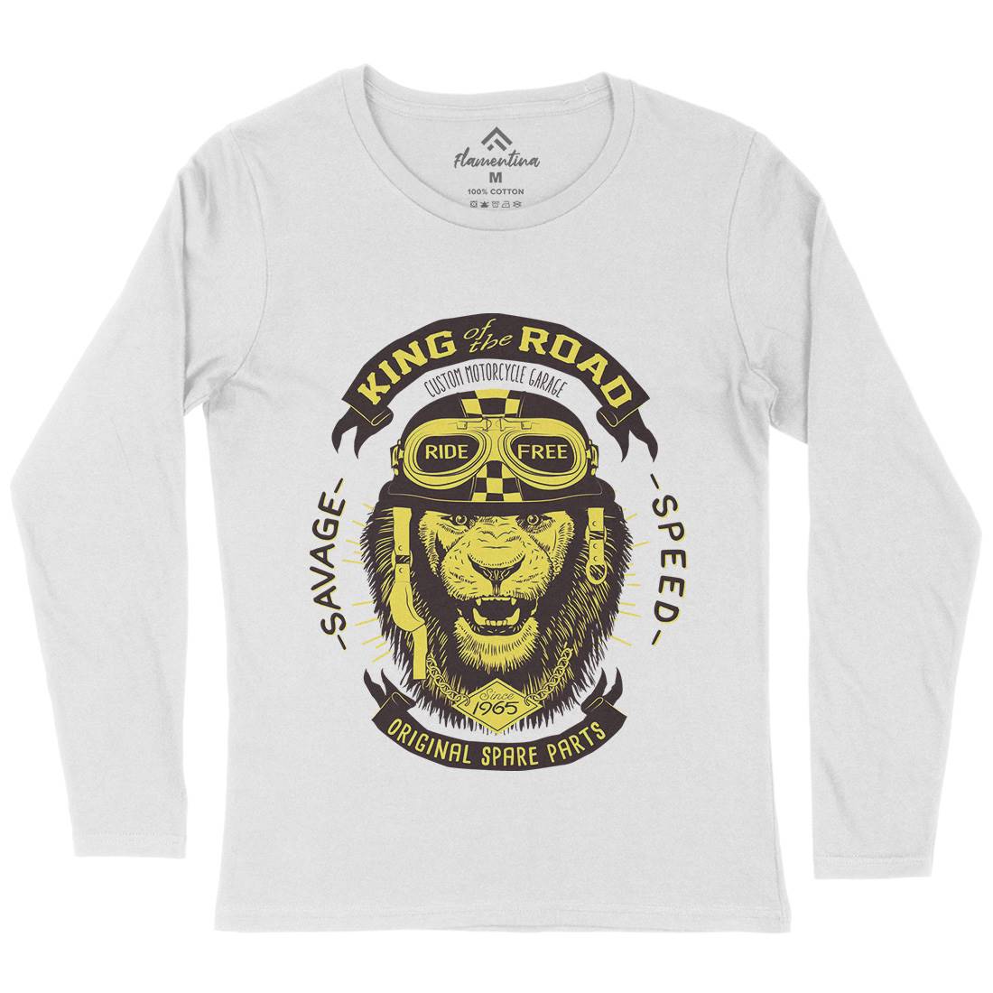 King Of The Road Womens Long Sleeve T-Shirt Motorcycles A995