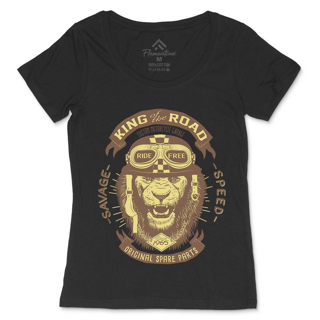 King Of The Road Womens Scoop Neck T-Shirt Motorcycles A995