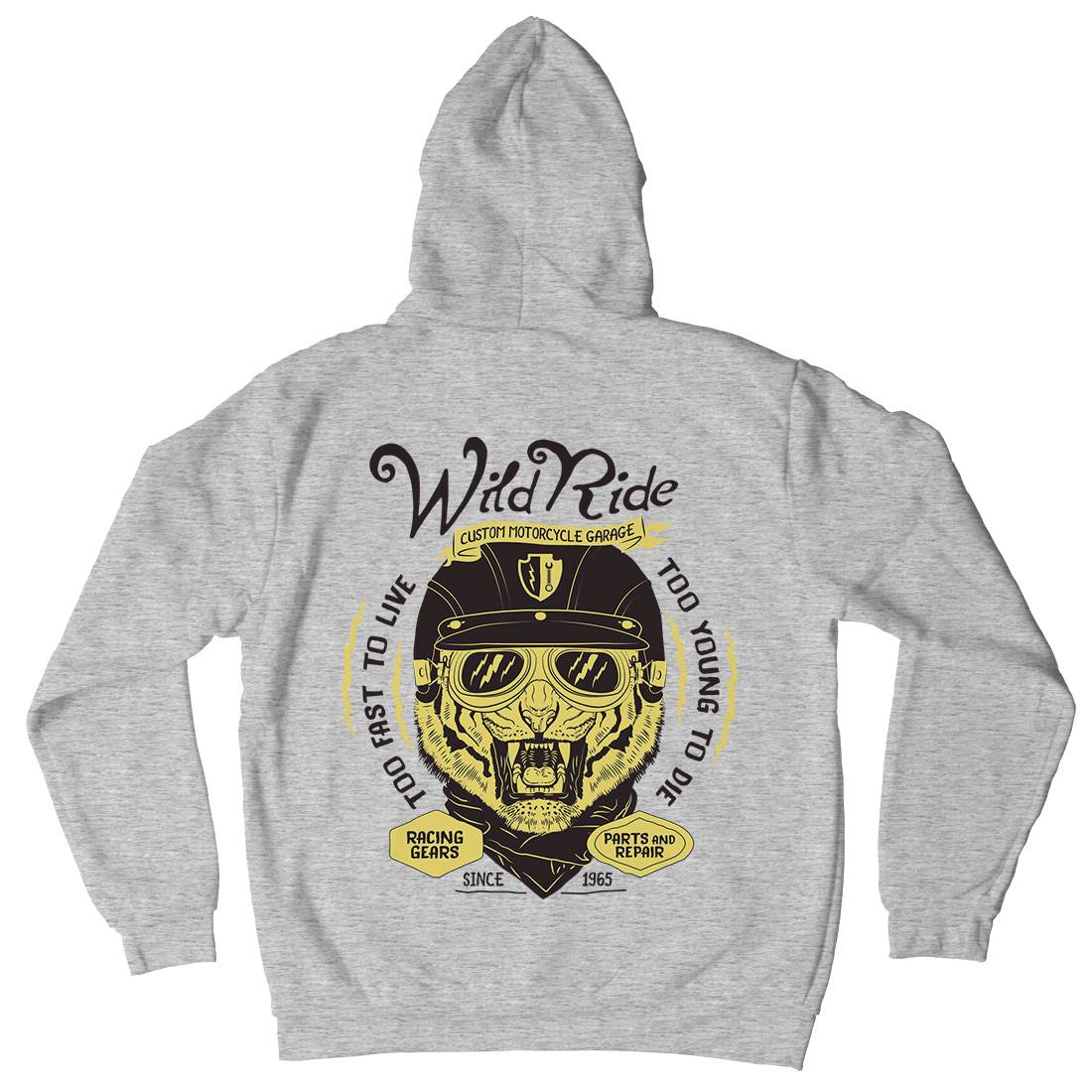 Wild Ride Mens Hoodie With Pocket Motorcycles A996