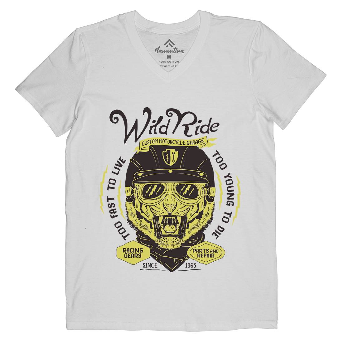 Wild Ride Mens V-Neck T-Shirt Motorcycles A996