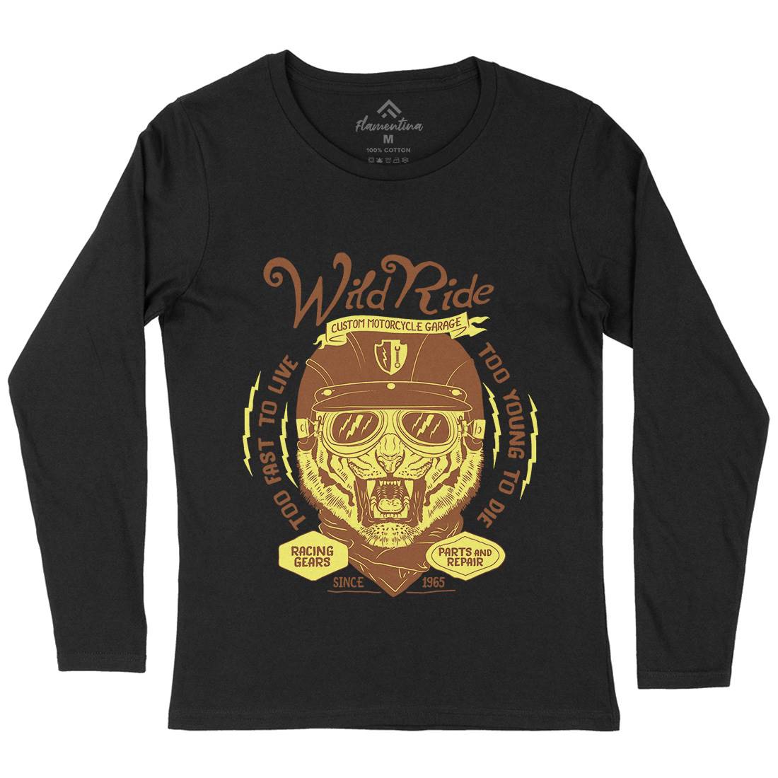 Wild Ride Womens Long Sleeve T-Shirt Motorcycles A996