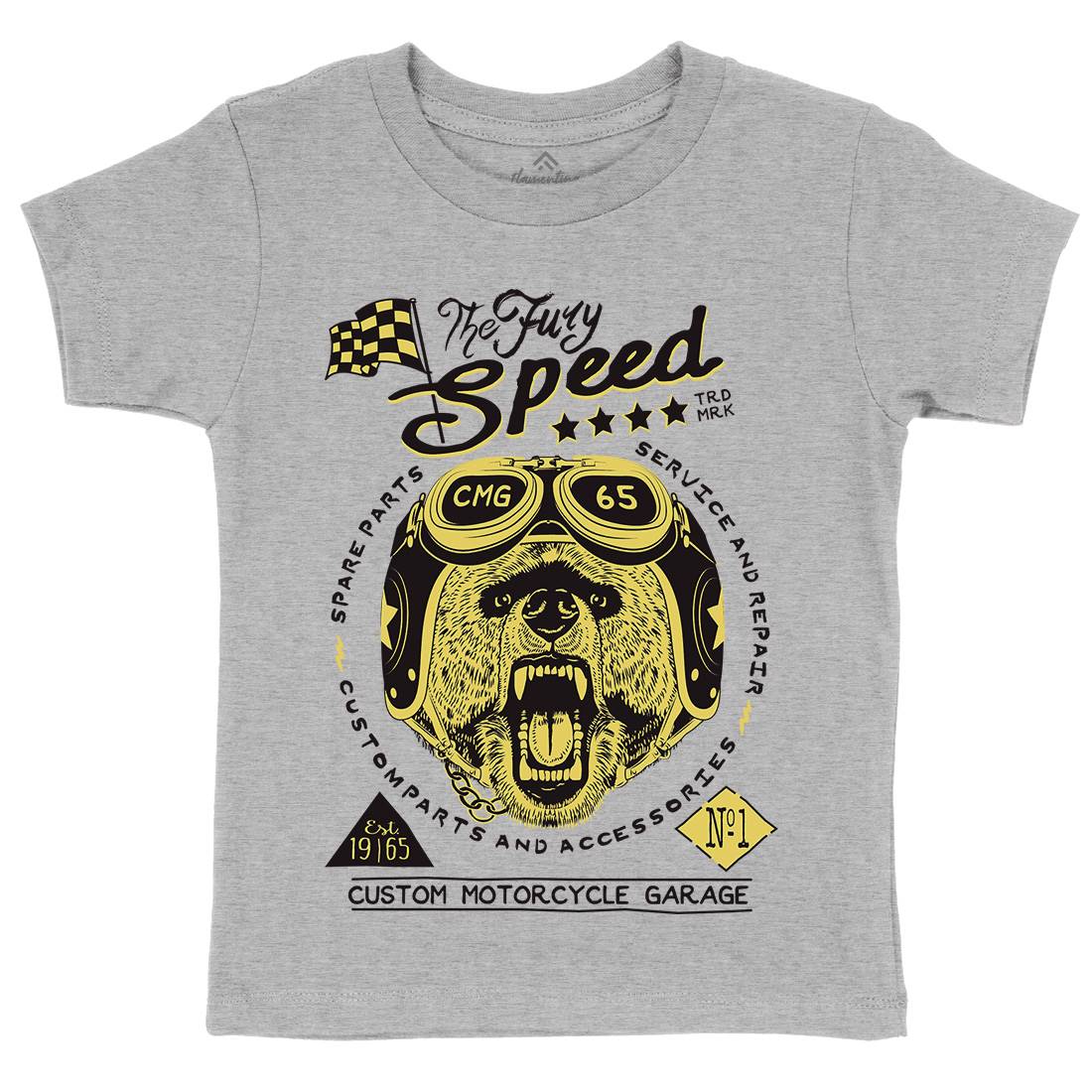 Fury Speed Kids Organic Crew Neck T-Shirt Motorcycles A997