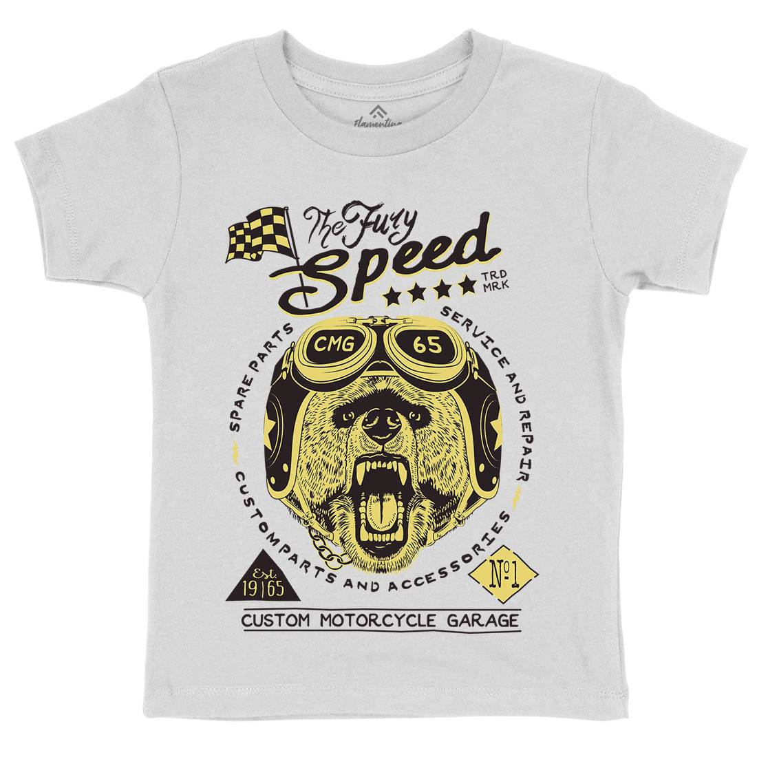 Fury Speed Kids Organic Crew Neck T-Shirt Motorcycles A997