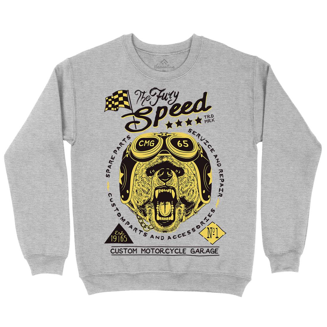 Fury Speed Mens Crew Neck Sweatshirt Motorcycles A997