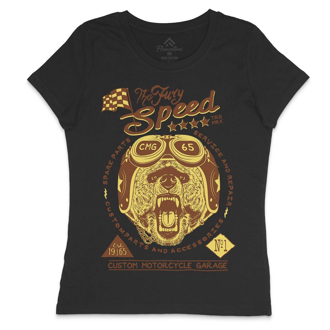 Fury Speed Womens Crew Neck T-Shirt Motorcycles A997