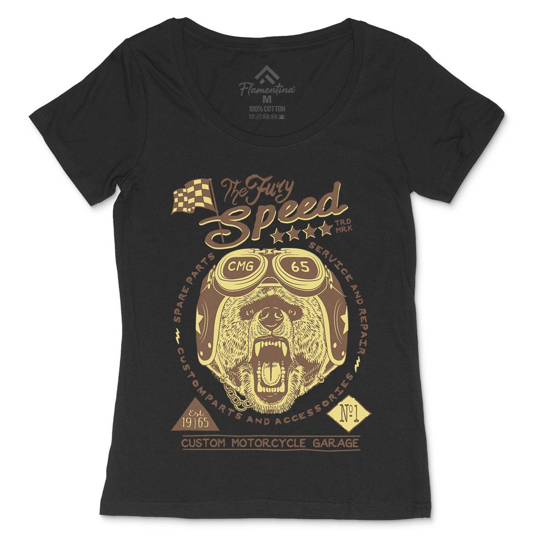 Fury Speed Womens Scoop Neck T-Shirt Motorcycles A997