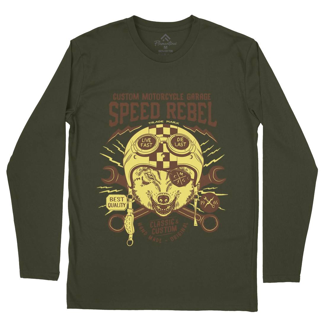 Speed Rebel Mens Long Sleeve T-Shirt Motorcycles A998