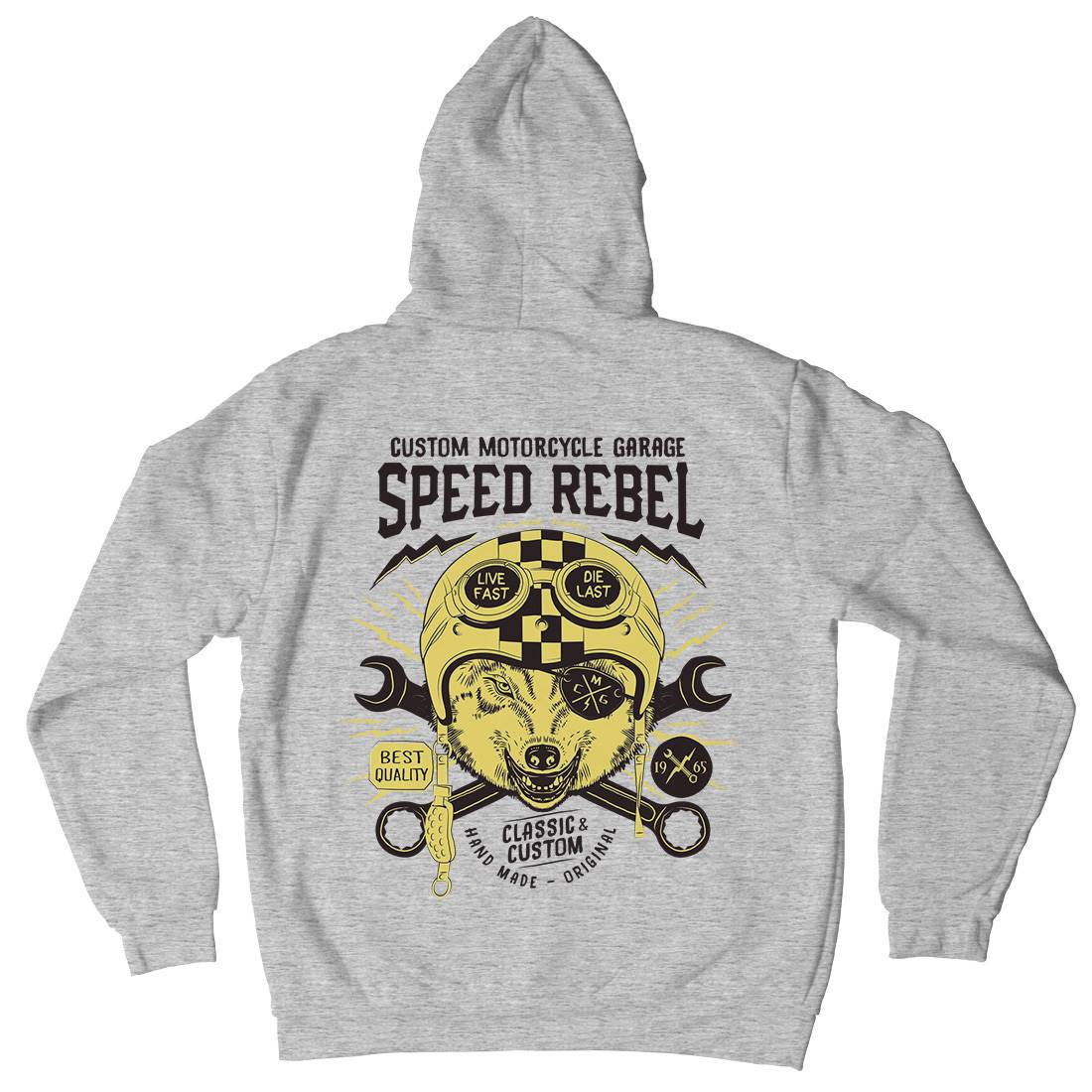 Speed Rebel Mens Hoodie With Pocket Motorcycles A998
