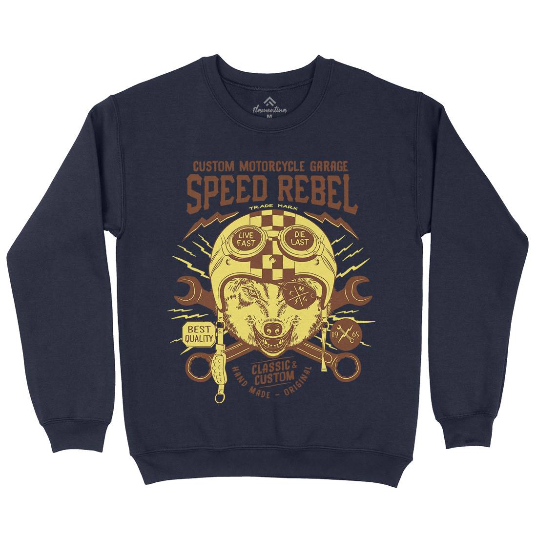 Speed Rebel Kids Crew Neck Sweatshirt Motorcycles A998