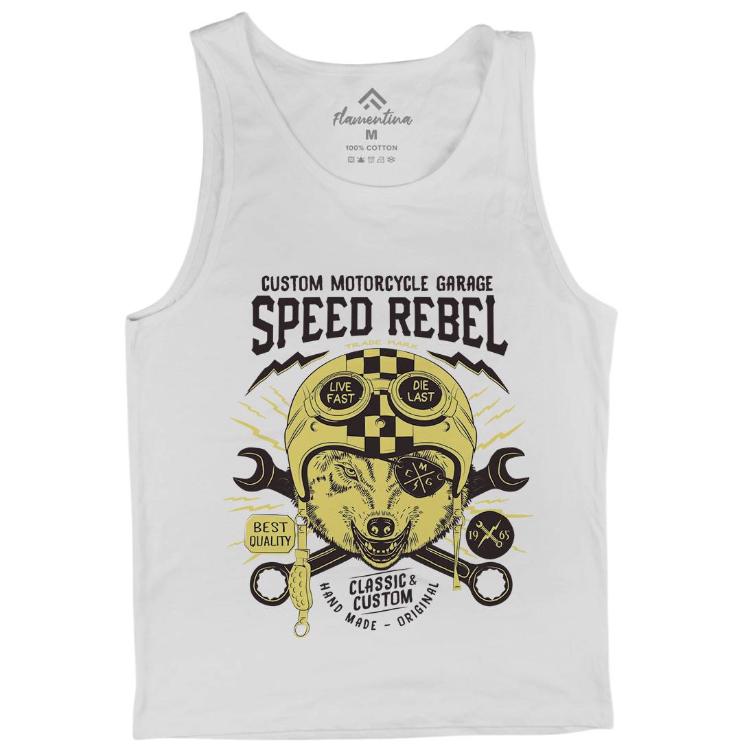 Speed Rebel Mens Tank Top Vest Motorcycles A998