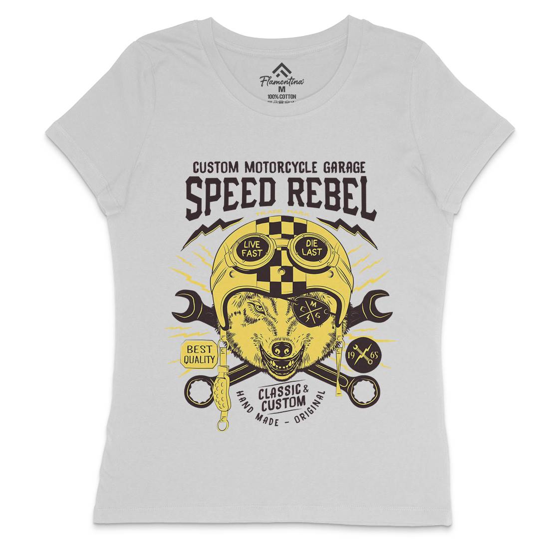 Speed Rebel Womens Crew Neck T-Shirt Motorcycles A998